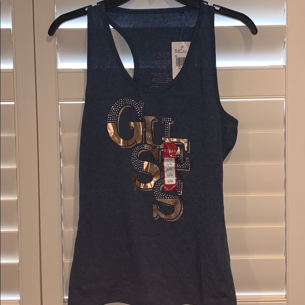 GUESS - NWT tank top navy blue [L]